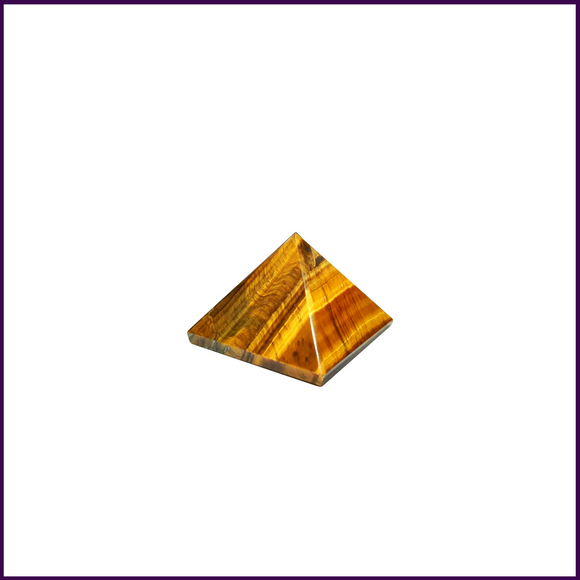 Tiger Eye Crystal Pyramid (Portable - 10mm) For Activating Third Eye - 51pyramids