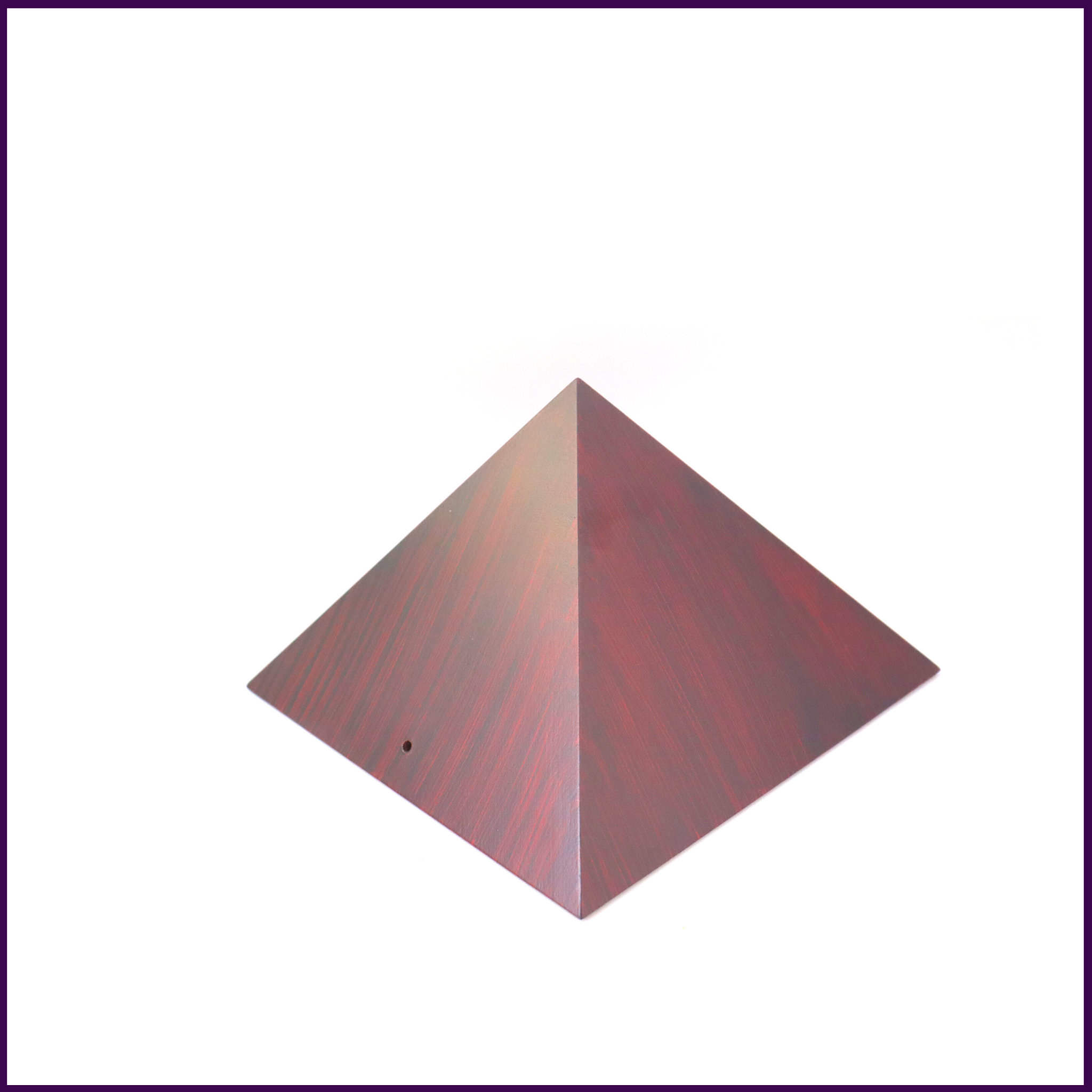 Set of 4 - 6inch MDF Wood Pyramid Cap (Rose-wood color painted) - For Four Corners of Your Home/Roo, - 51pyramids