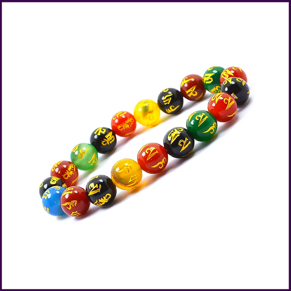 Om Mani Padme Hum Bracelet Crystal Helps Attain Enlightenment - 51pyramids