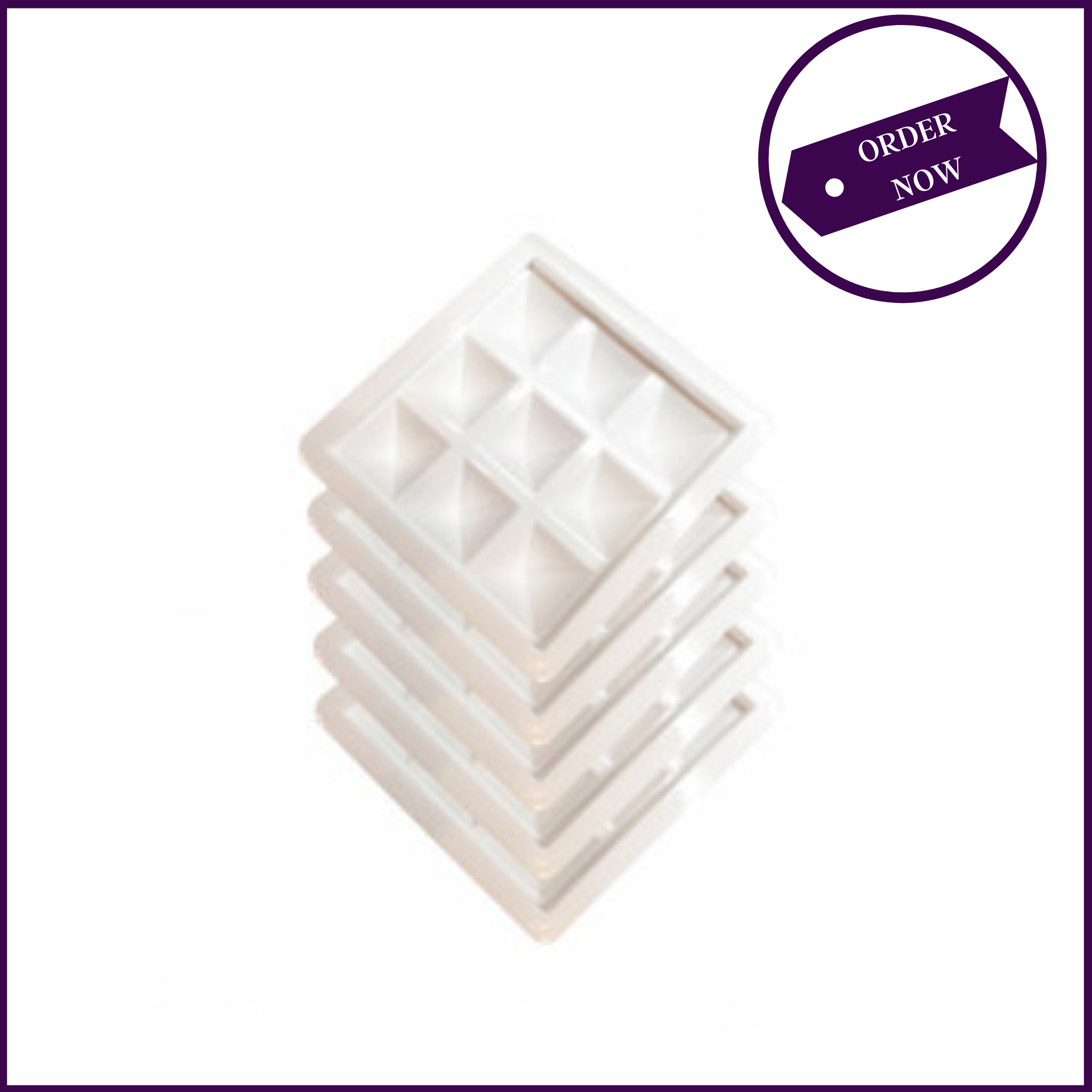 Pyramid Trays For Making Pyramid Ice-cubes (Small & Portable) - Set of 5 Trays - 51pyramids