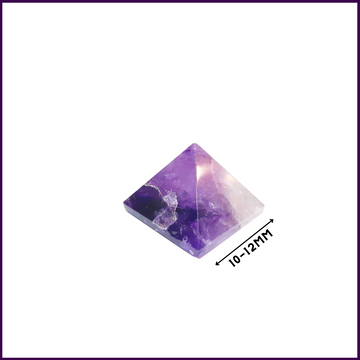 Portable Purple Amethyst Crystal Pyramid(10mm-12mm aprox) for facilitating out-of body experiences - 51pyramids