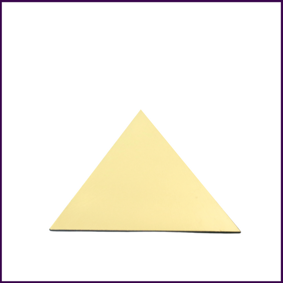 9inch MDF Wood Pyramid Head Cap for Meditation (Gold Painted) - 51pyramids