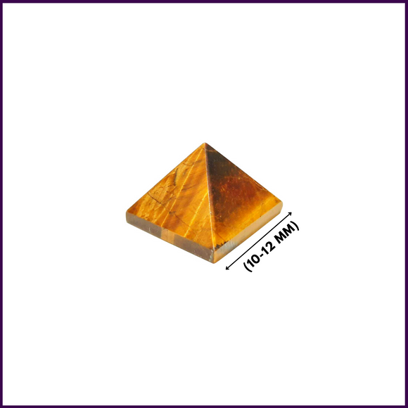 Tiger Eye Crystal Pyramid (Portable - 10mm) For Activating Third Eye - 51pyramids