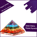Orgonite Pyramid with 7 Chakra Crystals - 51pyramids