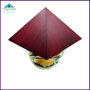 ENERGIZE YOUR HOME with 4 Corner Wood Pyramids (Rose Wood Painted) & 44 Natural Rough Stone Crystals - 51pyramids