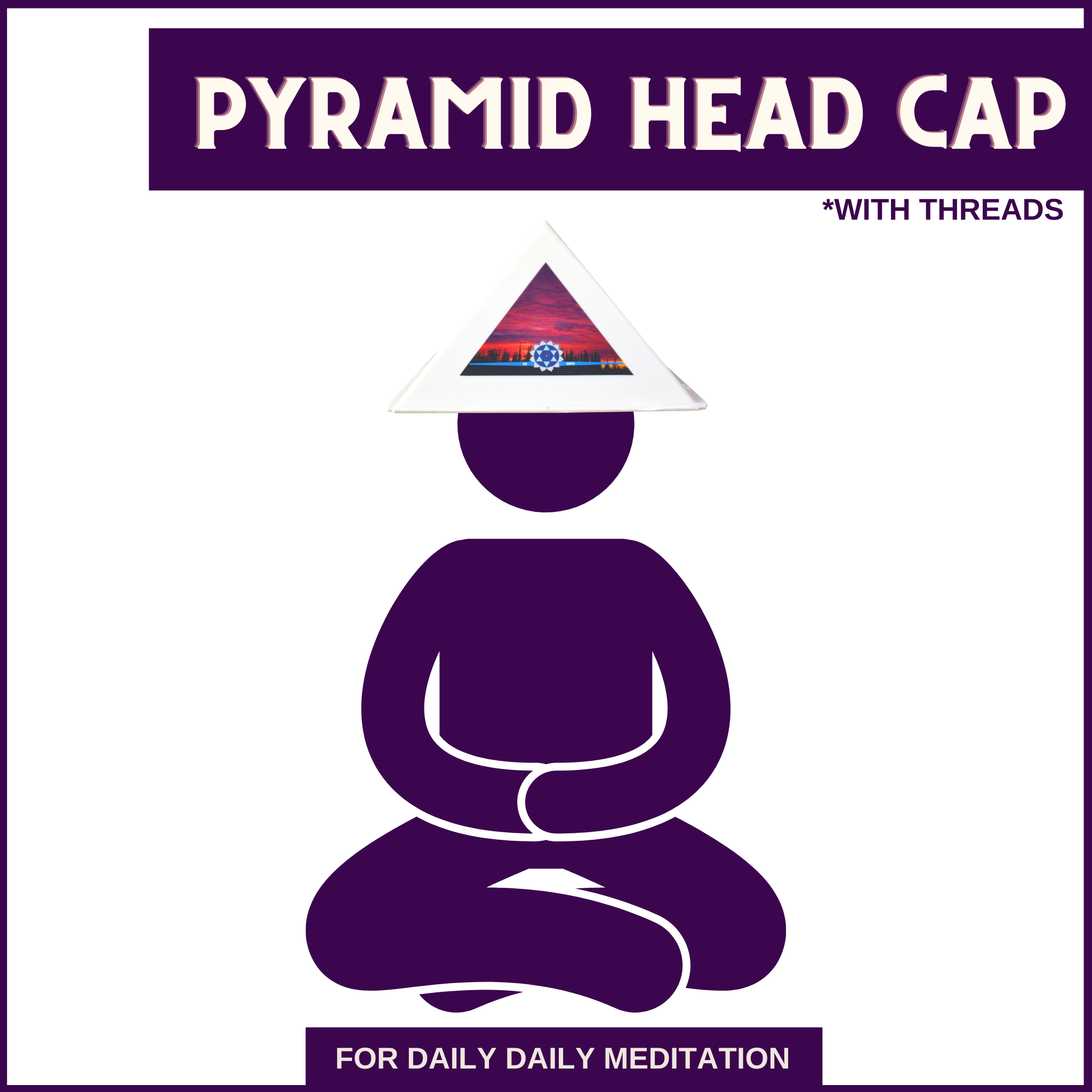 Pyramid Head Cap for Daily Meditation - 2 pieces | 51Pyramids