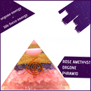Rose Amethyst Orgone Pyramid For Enhancing Higher States of Consciousness & Meditation - 51pyramids