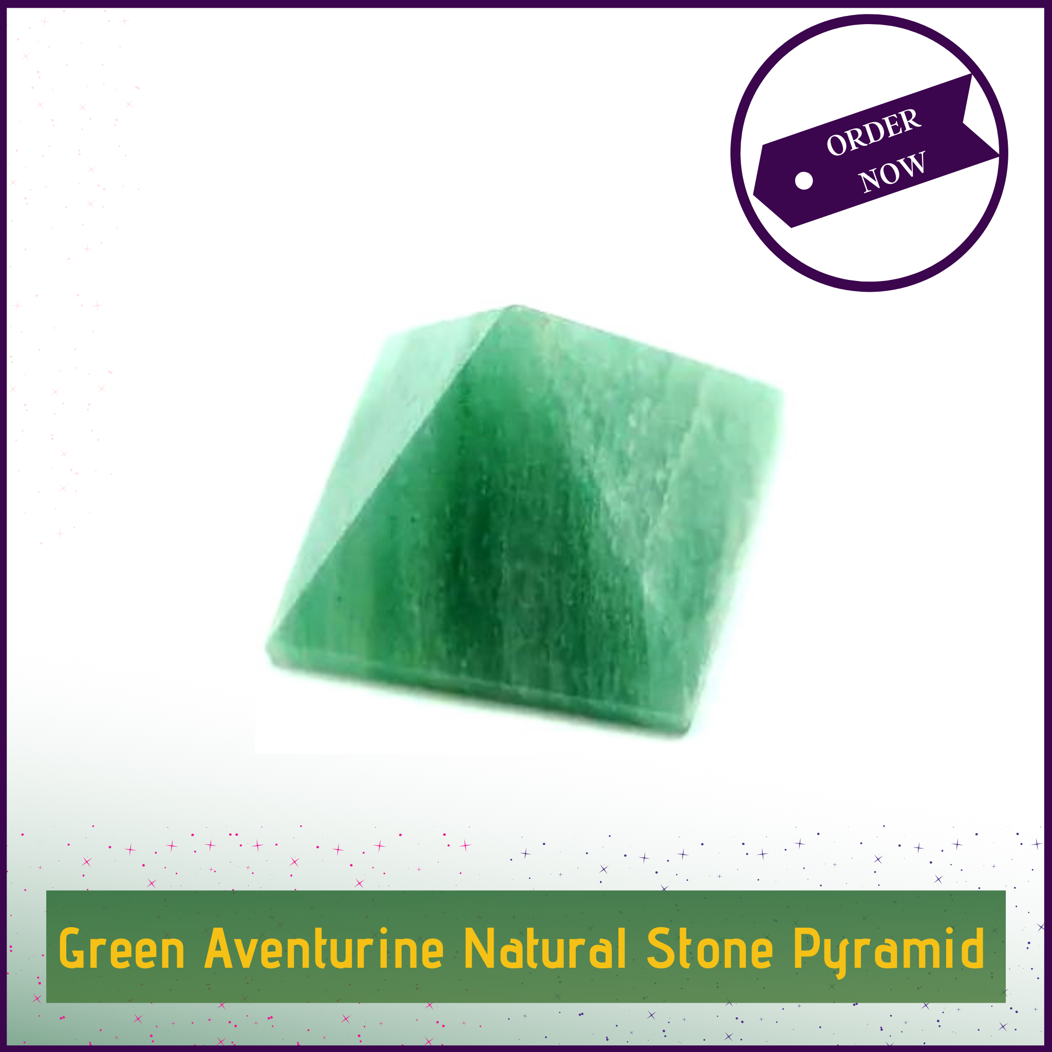 Green Aventurine Pyramid Stone(2inch) for developing let go attitude - 51pyramids