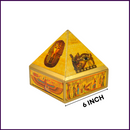 6inch Base - Wish | Cash MDF Wooden Pyramid Box with Egyptian Stickers - 51pyramids