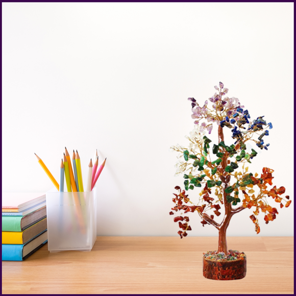 7 Chakra Crystal Tree of Life with 300 Crystal Petals For Gifting