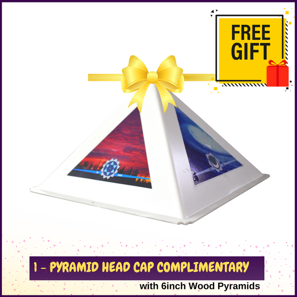 ENERGIZE YOUR HOME with 4 Corner Wood Pyramids (Rose Wood Painted) & 44 Natural Rough Stone Crystals - 51pyramids