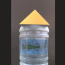 9inch MDF Wood Pyramid Head Cap for Meditation (Gold Painted) - 51pyramids