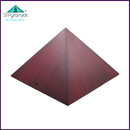 ENERGIZE YOUR HOME with 4 Corner Wood Pyramids (Rose Wood Painted) & 44 Natural Rough Stone Crystals - 51pyramids