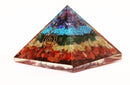 Classic Combo II - Set of 5 Pyramid Caps+2 Orgonite Pyramid with 7 Chakra Crystals - 51pyramids