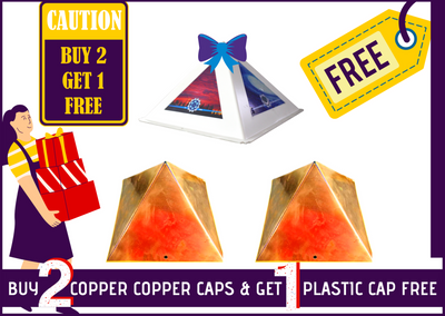 Copper Pyramid Head Cap for Meditation