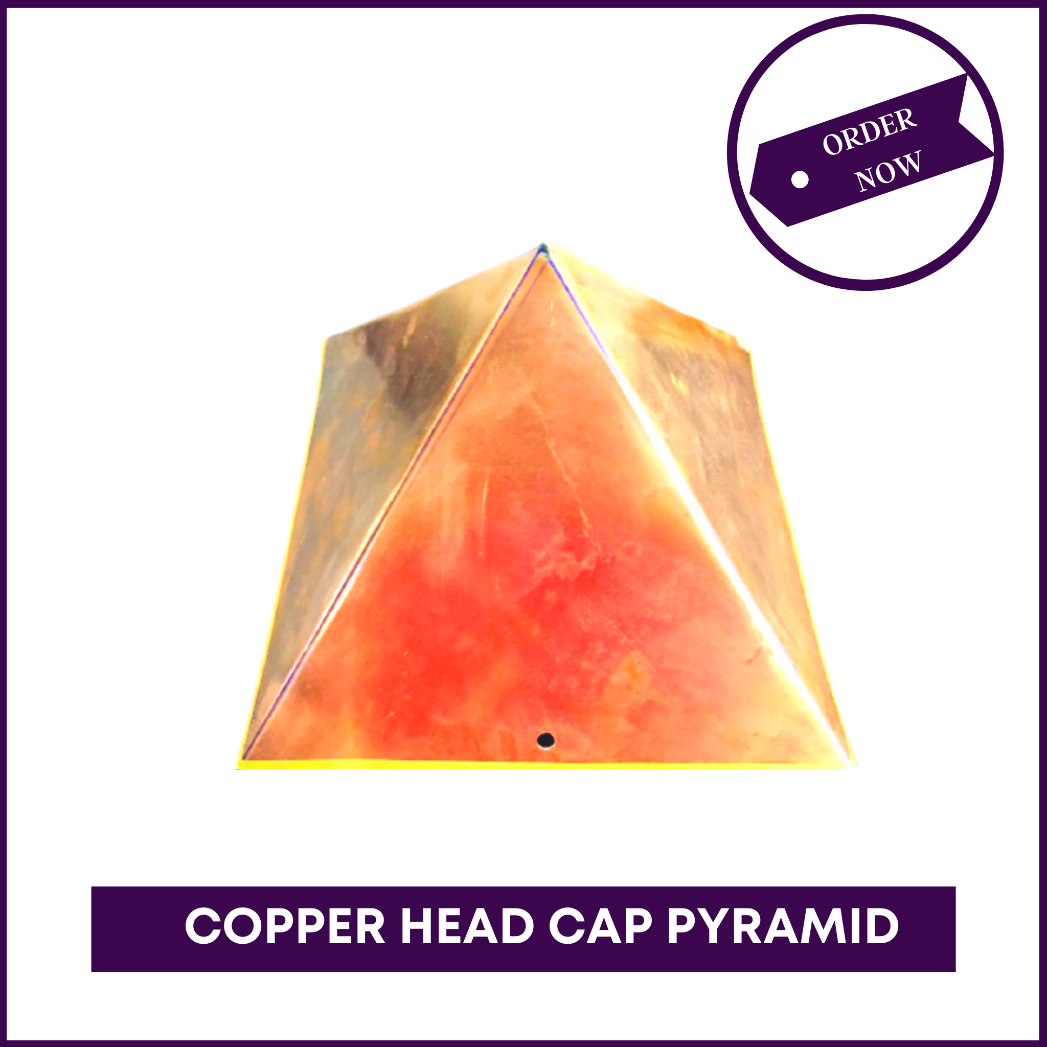 Copper Pyramid Head Cap for Meditation - 51pyramids