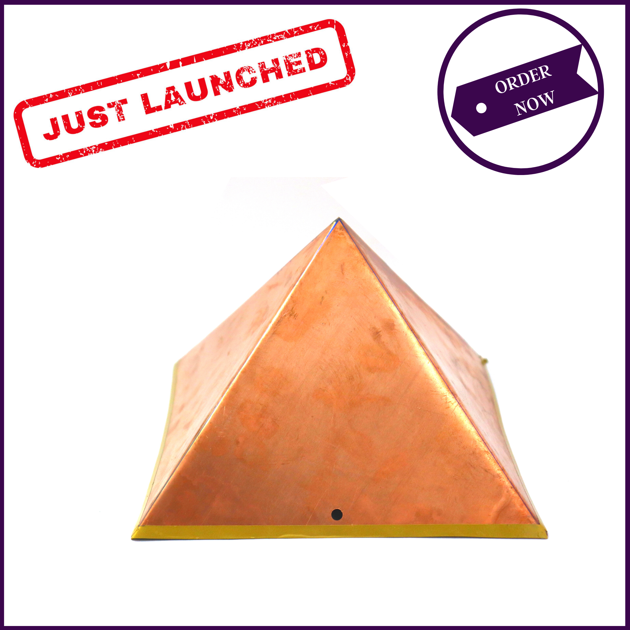 Copper Pyramid Head Cap for Meditation - 51pyramids