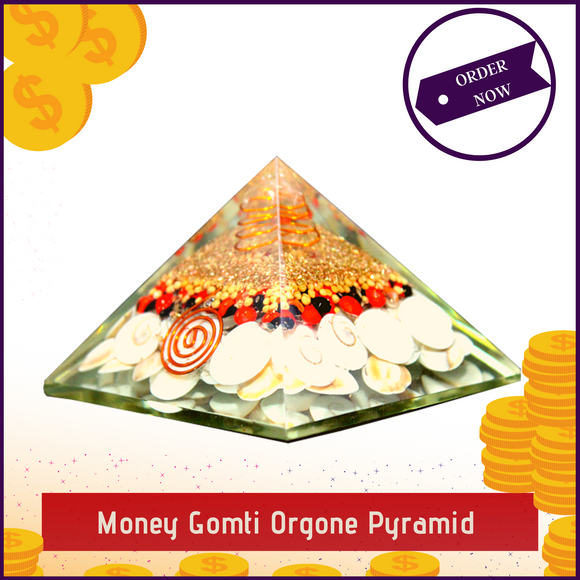 Gomti Money Orgone Crystal Pyramid for Money, Prosperity and Growth - 51pyramids